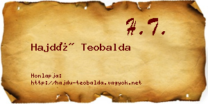 Hajdú Teobalda névjegykártya