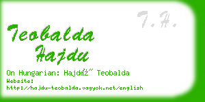 teobalda hajdu business card